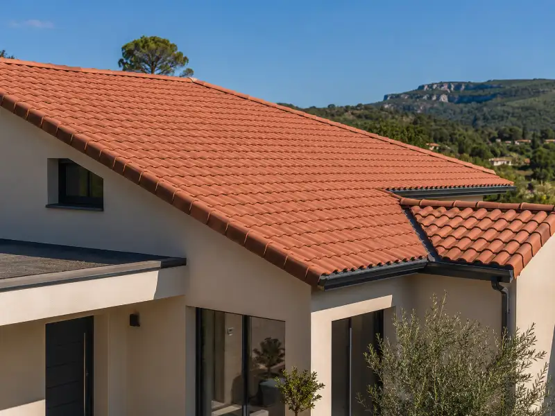 Maison à Alès avec toiture en tuiles neuves posée par Couvreur HJB